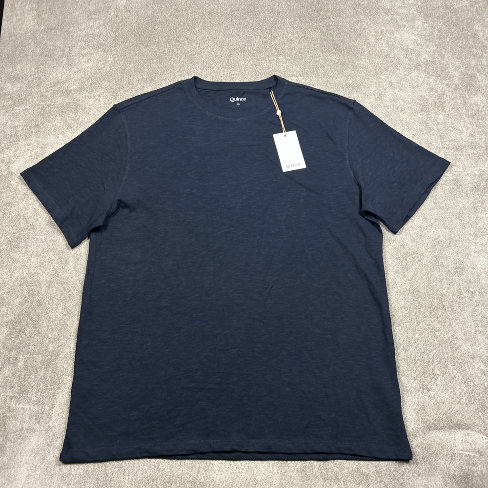 NEW Quince Mens Organic Cotton Slub Crew Neck Short Sleeve Tee Shirt Mens XL